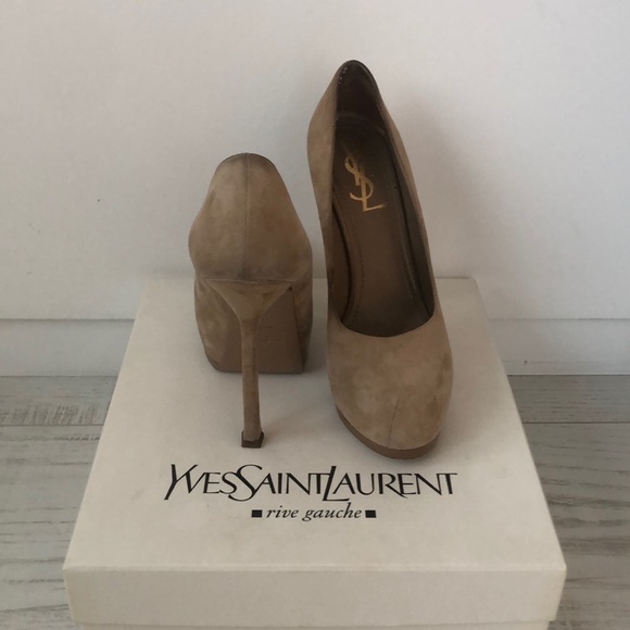 YSL Tribtoo 105 Pump Suede Nude - Picture 3 of 6